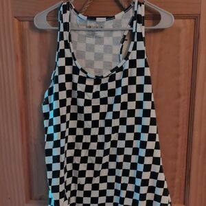 Nascar Black and White Checkered Tank Top